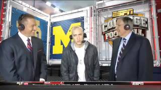 Eminem ESPN Interview  Notre Dame vs Michigan Halftime 2013 MMLP2 [upl. by Dafodil771]