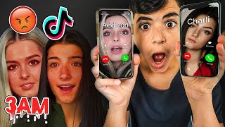 DO NOT CALL CHARLI DAMELIO ADDISON RAE AT THE SAME TIME OMG THEY MADE A TIKTOK IN MY HOUSE [upl. by Leveroni500]