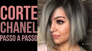 PASSO A PASSO CORTE DE CABELO FEMININO CHANEL [upl. by Nuahsor]