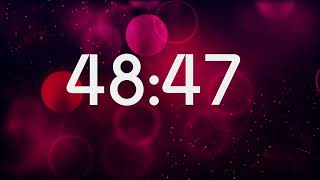 Countdown Timer 1h Stunde ohne Musik 3D HD Pinke Ringe Glitzer dunkler Hintergrund Bewegung [upl. by Faucher629]