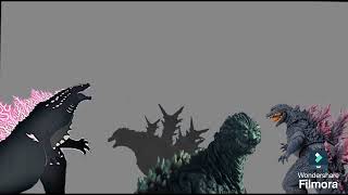 Godzilla vs Megalon 2023 x Godzilla minus one2023 x Godzilla 2000 x Godzilla 2024 theme mashup [upl. by Hadik]