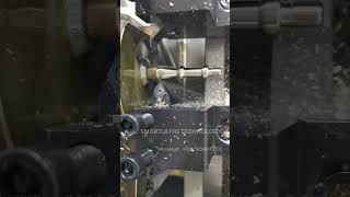 Smartlathe SL 25 gang type CNC lathe upgrades to Swisstype CNC lathe thanks to follow rest cnc [upl. by Nallaf]