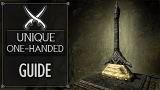 Skyrim  All Unique One Handed Weapons Guide [upl. by Trager]