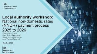 National nondomestic rates NNDR payment process webinar for billing authorities 14 October 2024 [upl. by Landa]