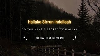 Hallaka Sirrun Indallaah Lyrics Slowed amp Reverb  Slowed Nasheed [upl. by Haukom859]