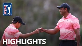 Tiger and Charlie Woods shoot 13under 59  Round 1  PNC Championship  2022 [upl. by Wanids103]