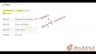 Biosynthesis of cytokinin takes place via [upl. by Katrina]