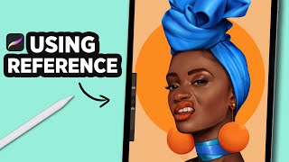 3 WAYS to use REFERENCES for your Portrait Paintings in PROCREATE [upl. by Lawler]