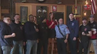 Comedian honors NYC firefighters and families [upl. by Acinelav]