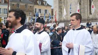 Chartres Cathedral  Final Procession  Pentecost Monday May 2024 NotreDame de Chretiente [upl. by Esilana]