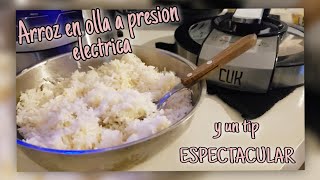 Arroz en olla a presion electrica Gadnic CUK mas tip  Receta facil y rapida [upl. by Eico]