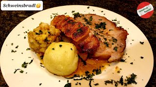 Schweinsbraten mit perfekter Kruste  Ein Schmankerl der Österreichischen Küche 😋 [upl. by Mientao]