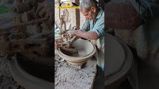 ASMR Making Process Of Big Clay Plate By An Old Man  Pottery Making [upl. by Rosella757]