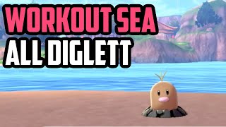 ALL Diglett Locations  Workout Sea Sword amp Shield DLC [upl. by Melantha769]