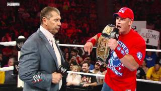 Raw John Cena pleads with Mr McMahon to reinstate CM Punk [upl. by Osgood724]