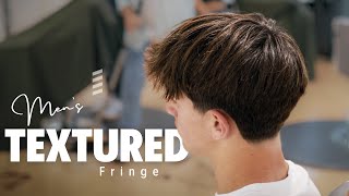 Fluffy LONG Textured Fringe Taper Fade  TUTORIAL [upl. by Fortune]