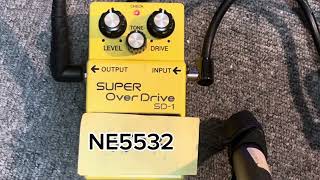 Opamp NE5532 vs JRC4558 vs353N on Boss SD1 Super Overdriver Tone Test [upl. by Mastrianni]