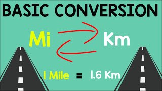 Converting Mile to Kilometer and Kilometer to Mile  Animation [upl. by Yentrok]