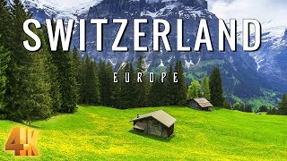 FLYING OVER SWITZERLAND 4K UHD  Relaxing Music amp Amazing Beautiful Nature Scenery For Stress [upl. by Toblat278]