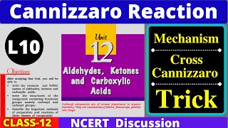 L10 Cannizzaro Reaction Mechanism  Trick  Cross Cannizzaro Class 12 NCERT Hindi NEETchemistry [upl. by Aihsrop]