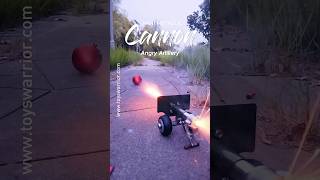 Metal Mini Cannon Shooting a Christmas Ball with Firecrackers Explosion Fun cañón пушка 미니 대포 [upl. by Love]