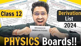 Class 12th PHYSICS All Derivations and ChapterWise for Boards  AmanDhattarwal [upl. by Enairda]