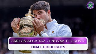 Alcaraz goes backtoback  Carlos Alcaraz vs Novak Djokovic  Final Highlights  Wimbledon 2024 [upl. by Leuqram]