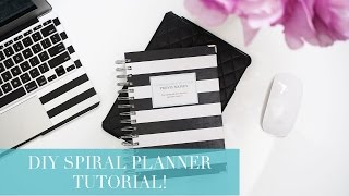 How to Make Your Own Spiral Planner  DIY Tutorial [upl. by Yenttirb]