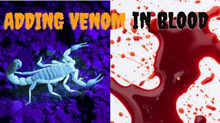 React blood with scorpion venom venom against blood बिच्छू का ज़हर खून में मिलाने पर क्या होगा [upl. by Lavella]