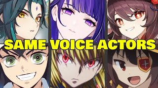 Genshin impact All Characters Japanese Dub Voice Actors Seiyuu Same Anime Characters [upl. by Sakhuja577]