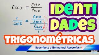 Identidades TRIGONOMÉTRICAS Identidades Recíprocas paso a paso [upl. by Zavala]