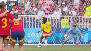 Spain vs Colombia Penalty Shootout Highlights Womens Football Paris Olympics Quarter Final [upl. by Dryfoos]