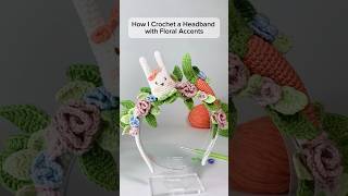 How I Crochet a Headband with Floral Accents crochetheadband crochetflower crochetgiftideas [upl. by Oiceladni]