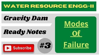 3Gravity DamModes of failure of Gravity DamWater resource EnggII Civil engineering [upl. by Pellet]