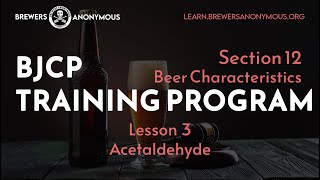 BJCP Training Section 12 Beer Characteristics Lesson 3  Acetaldehyde [upl. by Gilpin]