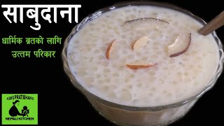 साबुदाना  Sabudana Kheer  Sabudana recipe [upl. by Barthol]