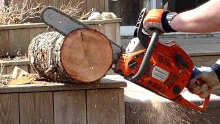 Test cuts with my Husqvarna 455 Rancher chainsaw [upl. by Aneek]