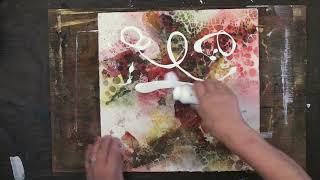 Painting Flowers Over A Gessoed Surface  Watercolor Lesson with Karlyn Holman [upl. by Paresh]