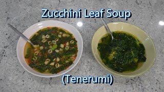 Italian Grandma Makes Zucchini Leaf Soup Tenerumi [upl. by Rebma]