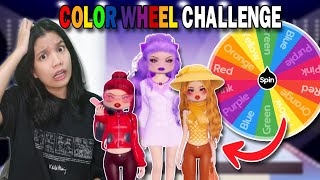 COLOR WHEEL CHOOSES MY OUTFIT  DRESS TO IMPRESS Roblox [upl. by Retrac837]