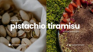 Pistachio Tiramisu  How to make  Easy in 15 minutes  NO BAKE dessert [upl. by Ainoloppa]