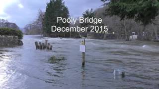 Flooding at Pooley Bridge Cumbria December 2015 [upl. by Daveen]