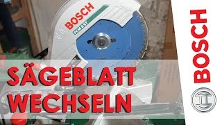 Bosch PCM 8 ST Sägeblatt wechseln [upl. by Vijnas742]