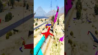 GTA 5 Train vs Plane Crash TEST [upl. by Ydnarb]