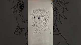 Drawing Tanjiro from Demon Slayer [upl. by Alodee]