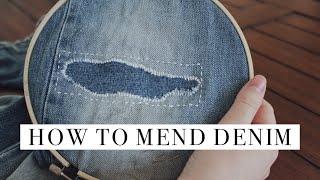 Mending 101  How To Mend Ripped Denim [upl. by Annavas]