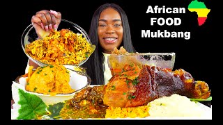 FUFU MUKBANG  EGUSI SOUP  AFRICAN FOOD MUKBANG  NIGERIAN FOOD  ASMR EATING  MUKBANG ASMR [upl. by Uliram]