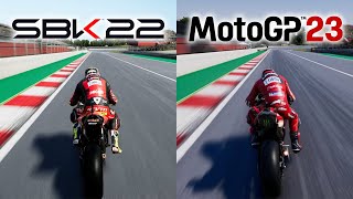 SBK 22 vs MotoGP 23  Gameplay Comparison [upl. by Sandell]