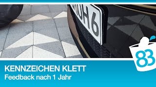 Kennzeichen mit Klett befestigen Feedback nach 1 Jahr  Fastech Klettband 83metoo [upl. by Benedick]