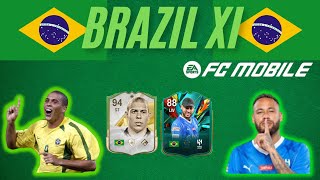 All time Brazil team in fc mobile I football ronaldo messi pele garrincha jairzinho brazil I [upl. by Meid897]